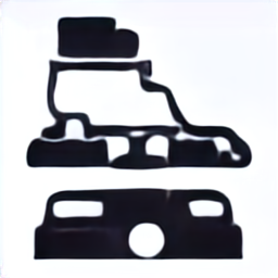 a car icon, black and white car vehicle vector graphic